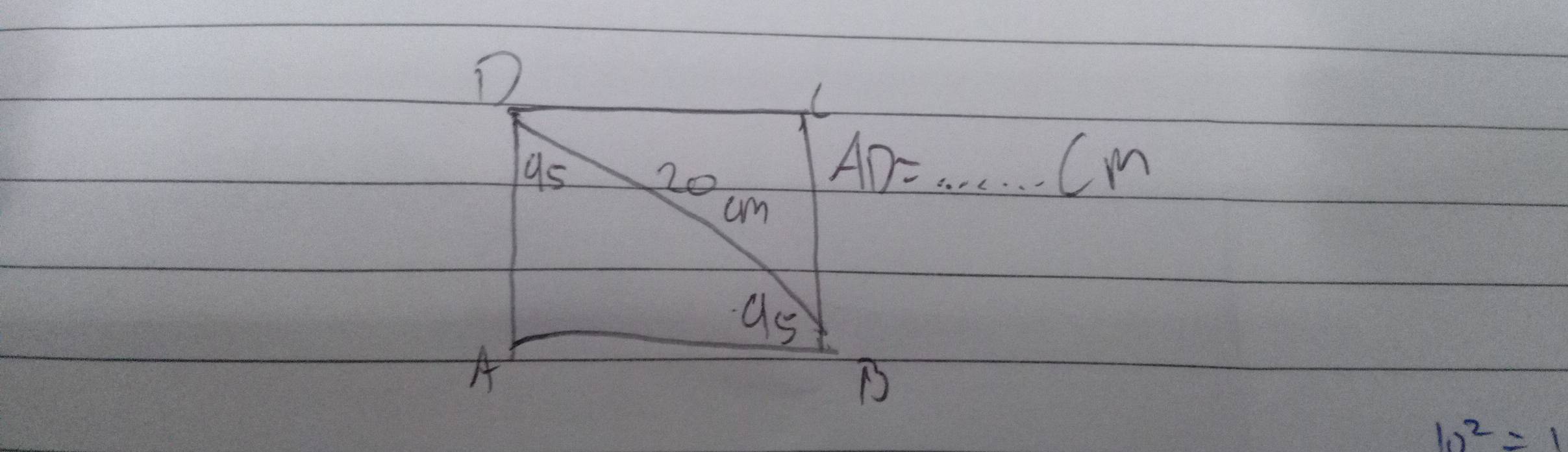 AD=·s cm
10^2=1