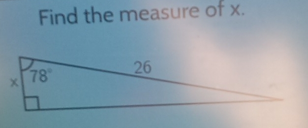 Find the measure of x.