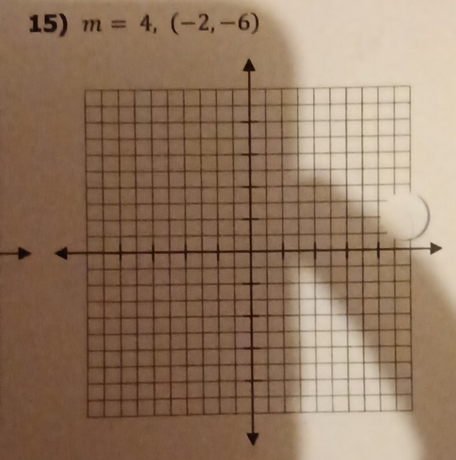 m=4,(-2,-6)