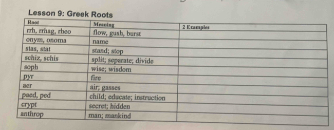 Lesson 9: Gree