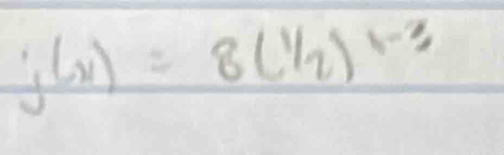 j(x)=8(1/2)^x-3