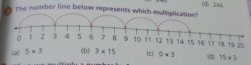 (d) 244
2 The number line below represents which
20
(a) 5* 3 (b) 3* 15 (c) 0* 3 (d) 15* 3