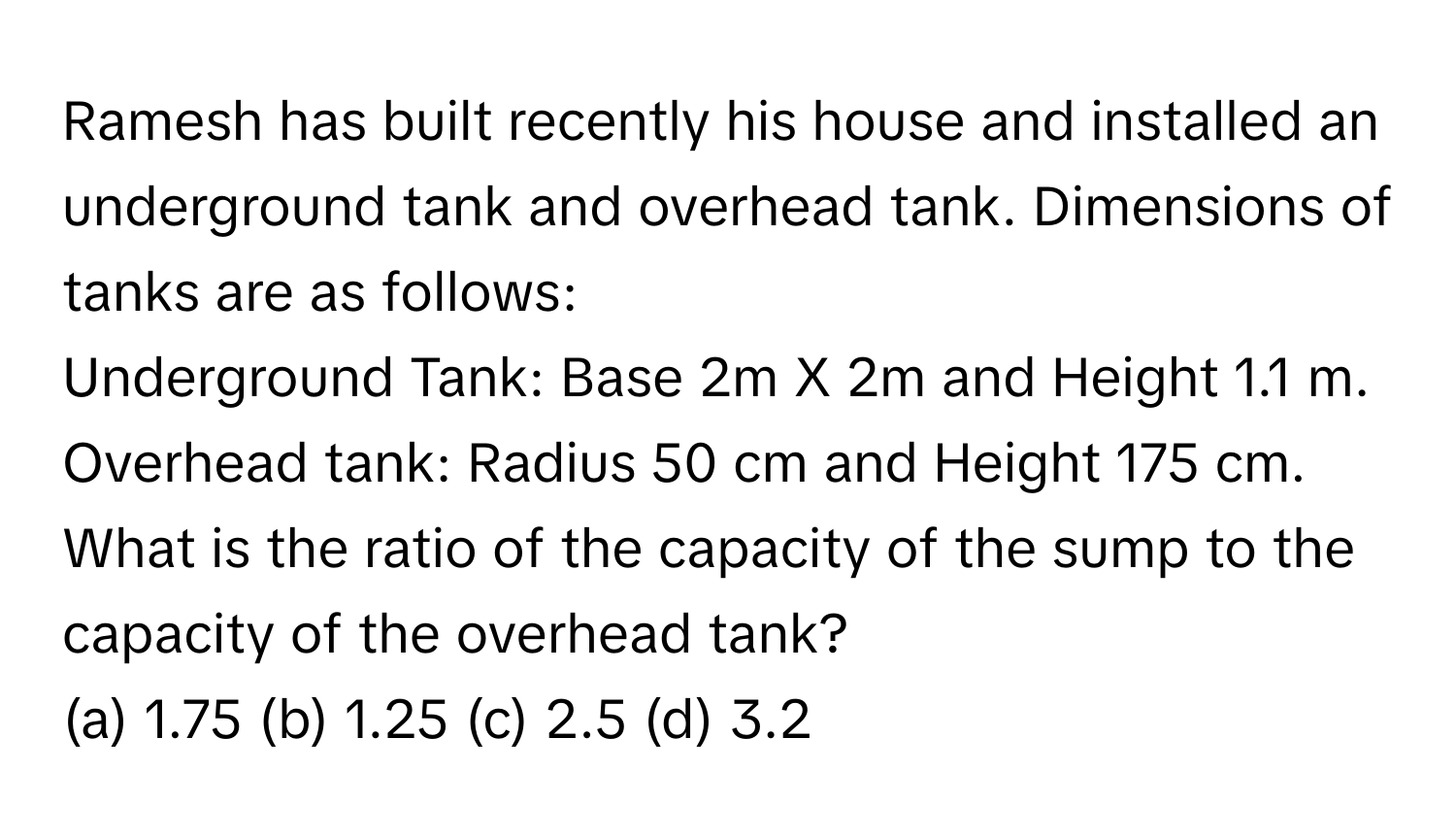 Solved: Ramesh has built recently his house and installed an ...