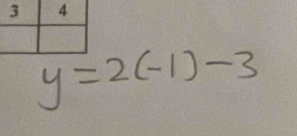 y=2(-1)-3