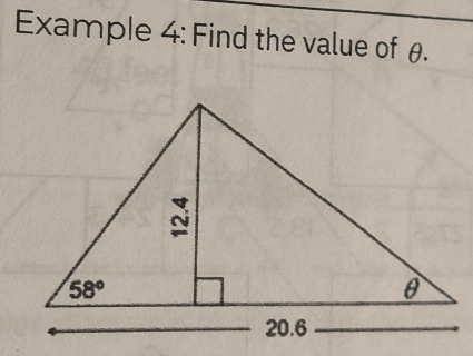 Example 4: Find the value of θ.