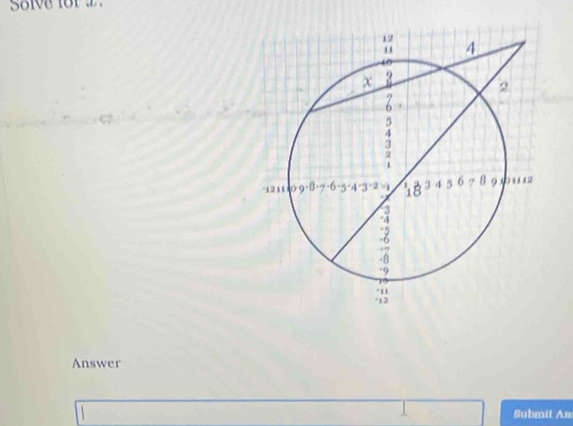 solve for 
Answer 
Submit An