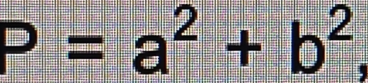 P=a^2+b^2,