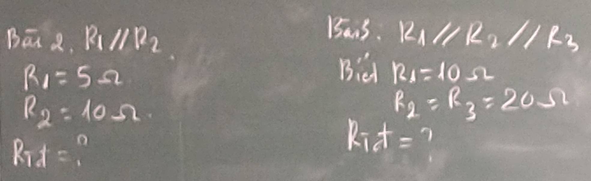 Bā Q. R_1parallel R_2
15a.3. R_1parallel R_2parallel R_3
R_1=5Omega
Bied R_1=10Omega
R_2=10Omega
R_2=R_3=20Omega
R_d^(0
R_1)A= 7