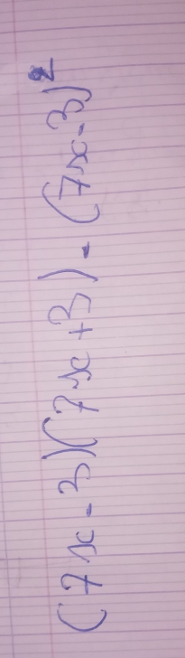 (7x-3)(7x+3)-(7x-3)^2