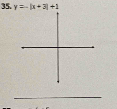 y=-|x+3|+1