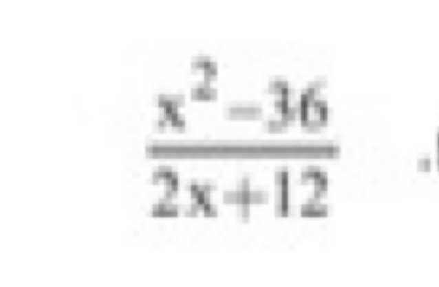  (x^2-36)/2x+12 