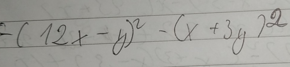 f(12x-y)^2-(x+3y)^2