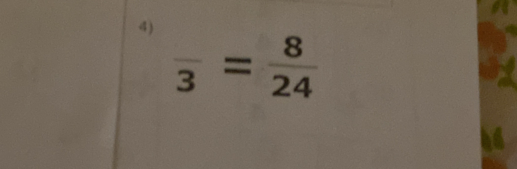 frac 3= 8/24 