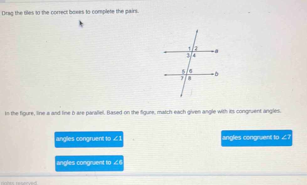 Drag the tiles to the correct boxes to complete the pairs. In the ...