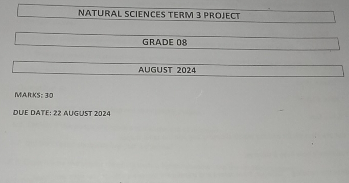 MARKS: 30 
DUE DATE: 22 AUGUST 2024