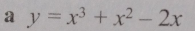 a y=x^3+x^2-2x