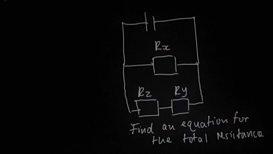 Find an equation for
the total Nsitance