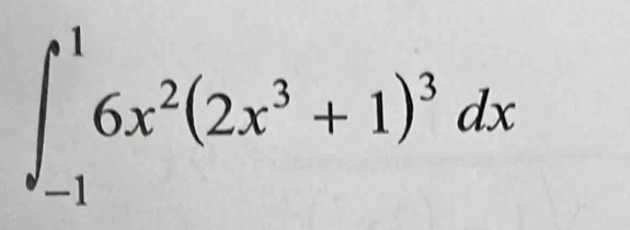 ∈t _(-1)^16x^2(2x^3+1)^3dx