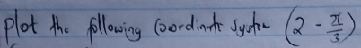 plot the following coordint Jych (2- π /3 )