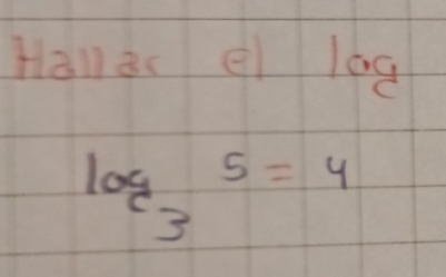 Hallac e lag
log _35=4