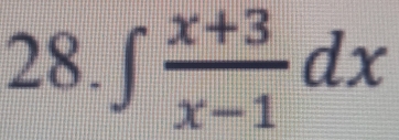 ∈t  (x+3)/x-1 dx