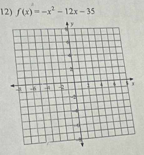 f(x)=-x^2-12x-35