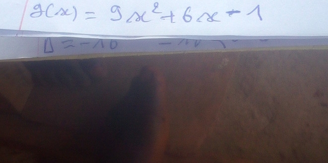 g(x)=9x^2+6x-1
Delta =-10