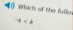 Which of the follo
-4