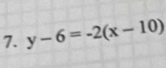 y-6=-2(x-10)