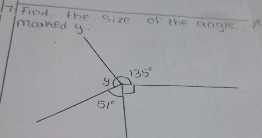 T1 Find the size of the anglese