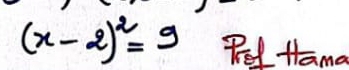 (x-2)^2=9 Pel trama