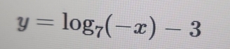 y=log _7(-x)-3