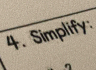 Simplify:
n