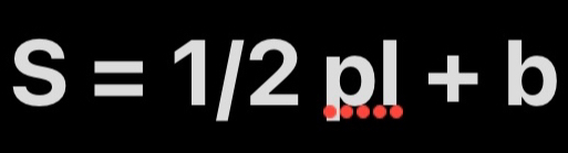 S=1/2pl+b