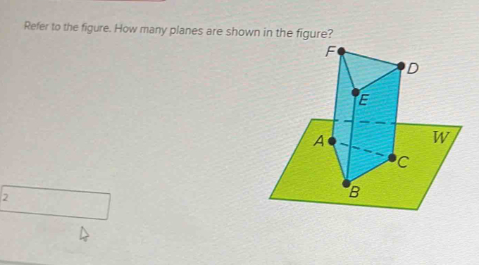 Refer to the figure. How many planes are shown in the figure? 
2