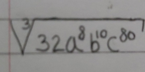 sqrt[3](32a^8b^(10)c^(80))