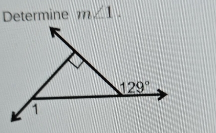 Determine m∠ 1.