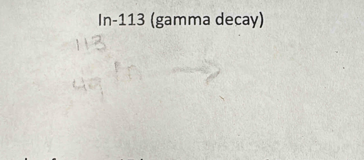 In-113 (gamma decay)