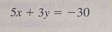 5x+3y=-30