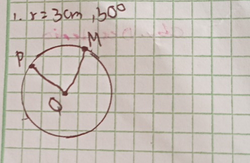 r=3cm, 50°