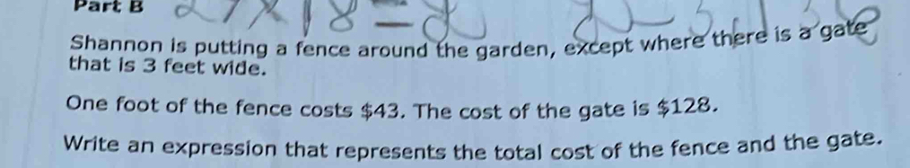 Solved: Shannon is putting a fence around the garden, except where ...