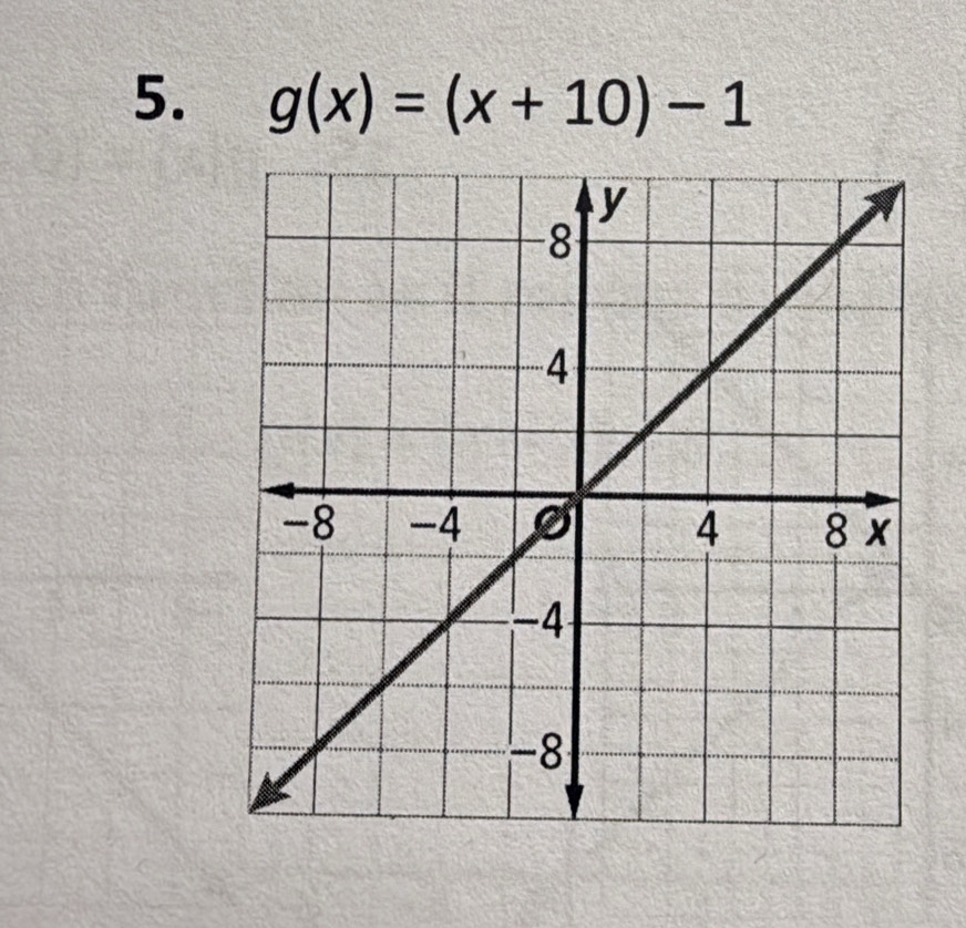 g(x)=(x+10)-1