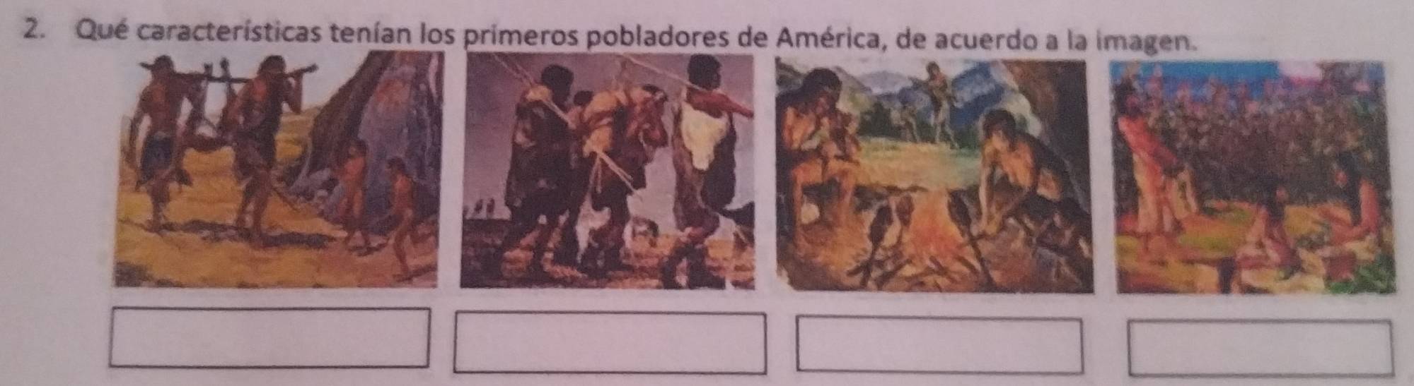 Qué características tenían los primeros pobladores de América, de acuerdo a la imagen.