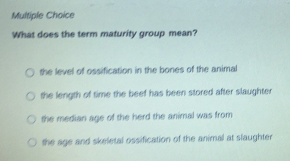 Gelöst:What does the term maturity group mean? the level of ...