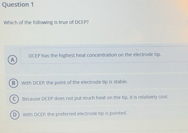 Solved: Which of the following is true of DCEP? a DCEP has the highest ...