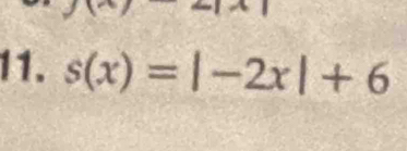 s(x)=|-2x|+6