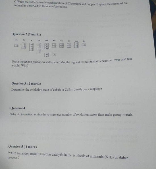 Solved: Write the full electronic configuration of Chromium and copper ...