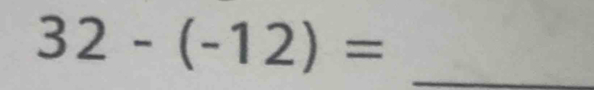 32-(-12)=