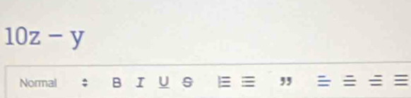 10z-y
Normal I U s = = ,,