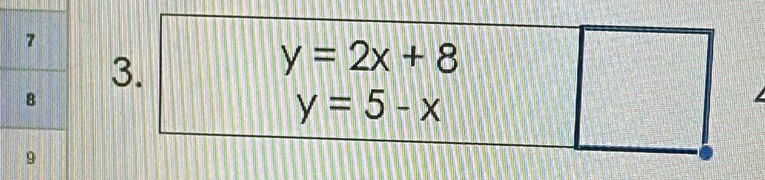 y=2x+8
y=5-x